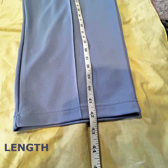 NEW PHOTOS! PANTS KNIT, DUSTY CORNFLOWER BLUE, SIZE 32W, WRINKLE & STAIN RESISTA - Picture 7 of 11